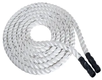 Канат тренувальний для кросфіту 9м Battle Rope White WCG 50х9 (W-50х9) - фото 97590