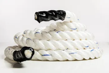 Канат тренувальний для кросфіту 9м Battle Rope White WCG 50х9 (W-50х9) - фото 