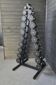 Ряд гантельний RN-Sport BLACK 1-10 кг зі стійкою (RNmar-110) - фото 97864