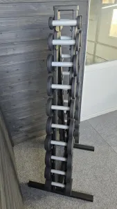 Ряд гантельний RN-Sport BLACK 1-10 кг зі стійкою (RNmar-110) - фото 97870