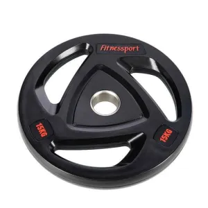 Диск олімпійський гумовий чорний Generation Fitness RCP17 - 15 кг - фото 98077