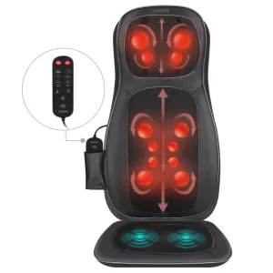 Масажна накидка на крісло Naipo Neck and Back з підігрівом і вібрацією MGBK-C2030 (Black) - фото 