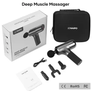 Масажер перкусійний ручний NAIPO Massage Gun для тіла без підігріву (NP-MG02) - фото 98563