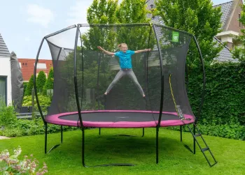 Батут спортивний EXIT Silhouette 305 см (для фітнесу, дітей, дачі, вулиці,3 метра) рожевий 12.93.10.60 - фото 99333