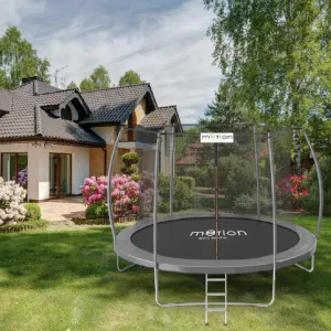 Батут Jumi Motion Sport Line Premium 10ft (305см) з внутрішньою сіткою сірий - фото 99663