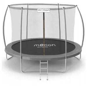Батут Jumi Motion Sport Line Premium 10ft (305см) з внутрішньою сіткою сірий - фото 