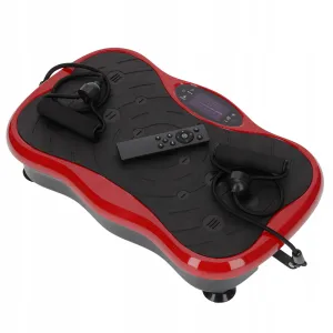 Віброплатформа для тренувань 4FIZJO Ultra+ з пультом та еспандерами Black/Red - фото 99693