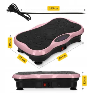 Віброплатформа для тренувань 4FIZJO Ultra+ з пультом та еспандерами Black/Pink - фото 99701