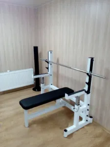 Комплект RN High Quality cкамья для жима + штанга профессиональная обрезиненная 100 кг (RNtop100) - фото 100102