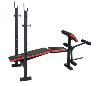 Скидка! Скамья для жима ReadMeBlack + 4 грифа, 100 кг дисков RN-Sport (RMB-100) - фото 100177