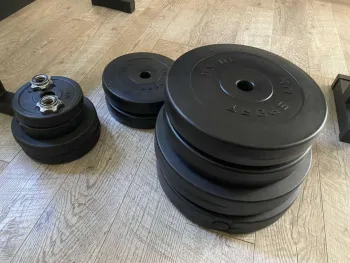 Скамья для жима универсальная ReadMeBlack + штанга 75 кг RN-Sport (RMB-75) - фото 100195