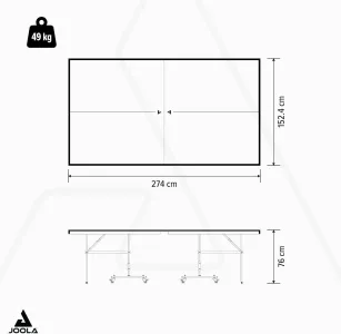 Тенісний стіл Joola Outdoor J100A Grey - фото 100625