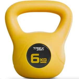 Гиря вінілова 6кг Trex Sport TX-006CKB жовта - фото 