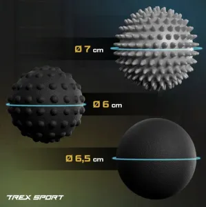 Набір масажних м'ячів Trex Sport TX-003MSA 3в1 для йоги та фітнесу EPP - фото 100845