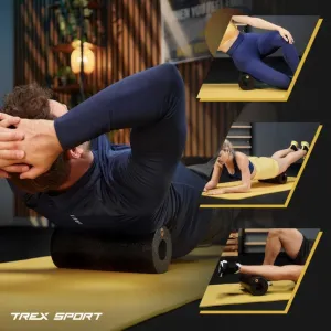 Роллер масажер гладкий Trex Sport TX-033EPR EPP 33см чорний - фото 100885