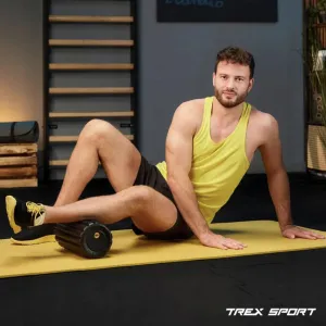 Роллер масажер ребристий Trex Sport TX-030EPR EPP 30см чорний - фото 100898