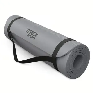 Коврик для йоги Trex Sport TX-018NGM NBR 1см 180х60 сірий - фото 