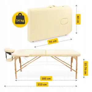 Масажний стіл 4FIZJO Massage Table Wood W60 Beige - фото 101940