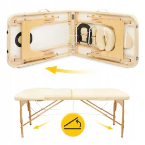Масажний стіл 4FIZJO Massage Table Wood W60 Beige - фото 101943