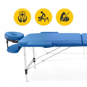 Масажний стіл складний 4FIZJO Massage Table Alu W60 Blue (P-5907739318404) - фото 101949
