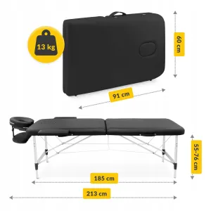 Масажний стіл складний 4FIZJO Massage Table Alu W60 Black (P-5907739318374) - фото 101958