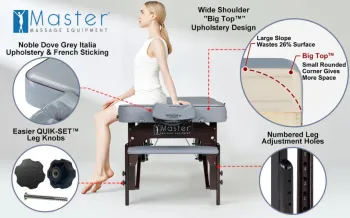 Масажний стіл Master Massage Montour LX Dove grey CS104055 - фото 102014