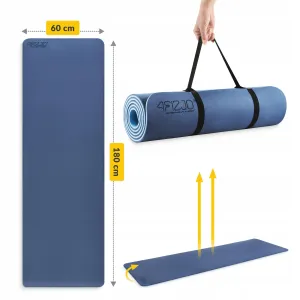 Килимок (мат) спортивний 4FIZJO TPE 180 x 60 x 1 см для йоги та фітнесу Blue/Sky Blue (P-5907739317094) - фото 102074