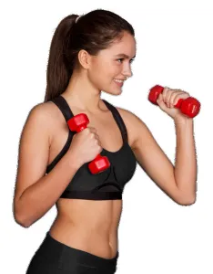 Гантелі для фітнесу вінілові круглі York Fitness 2х0,5кг рожевий - фото 103367