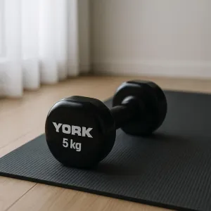 Гантелі для фітнесу вінілові круглі York Fitness 2х5кг чорний - фото 103387