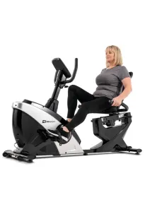 Горизонтальний велотренажер Hop-Sport HS-070L Helix сріблястий iConsole+ - фото 104195
