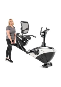 Горизонтальний велотренажер Hop-Sport HS-070L Helix сріблястий iConsole+ - фото 104205
