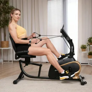 Горизонтальний велотренажер Hop-Sport  HS-045L Volt Gold - фото 104210
