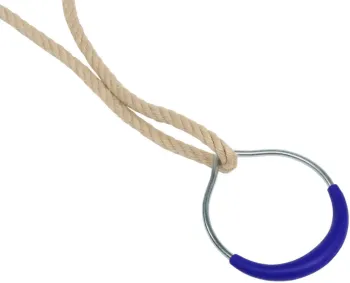 Дерев'яна трапеція з металевими кільцями metal rings WCG (W-213B) - фото 104994
