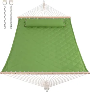 Стійка для гамака 50х50 + Двомісний гамак SOFT зелений XXL 200x140 з планками (W-5050H05-3) - фото 105799