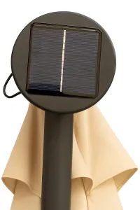 Парасоля садова з LED підсвічуванням 3м  Бежева + чохол WCG (W-7011LED-BE) - фото 106213