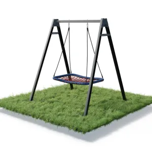 Каркас для дитячої гойдалки  WCG 1 Elite 60х60 Play Frame + Гойдалка «Гніздо лелеки» прямокутна 1200х800 (EPF-1-421) - фото 