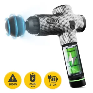 Ручний перкусійний масажер 4FIZJO Massage Gun Ultra Cool Edition 100 Вт масажний пістолет (P-5905973401470) - фото 109032