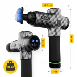 Ручний перкусійний масажер 4FIZJO Massage Gun Ultra Cool Edition 100 Вт масажний пістолет (P-5905973401470) - фото 109035