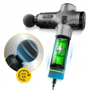 Ручний перкусійний масажер 4FIZJO Massage Gun Ultra Cool Edition 100 Вт масажний пістолет (P-5905973401470) - фото 109037