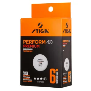 М'ячі для настільного тенісу Stiga Perform Premium ITTF 6 шт (1113-2410-06) - фото 109791