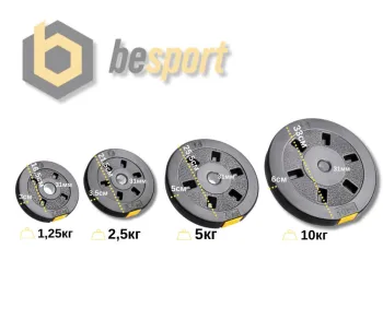 Набір для силових тренувань Besport PowerPro 89кг (гриф 167см) - фото 110302