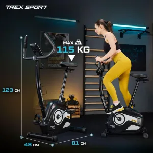 Велотренажер Trex Sport TX-400MB Reck магнітний чорно-білий (TX-400MB) - фото 111852
