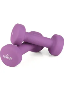 Гантелі для фітнесу Queenfit неопренові 2х1кг фіолетовий - фото 