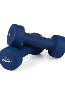 Гантелі для фітнесу неопренові Queenfit 2х2кг темно-синій (QF22-DB) - фото 