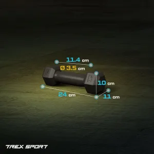 Гантелі для фітнесу TREX Sport TX-001CD 2x1кг (TX-001CD) - фото 112091