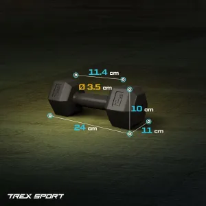 Гантелі для фітнесу TREX Sport TX-002CD 2x2кг (TX-002CD) - фото 112104