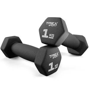 Гантелі неопренові TREX Sport TX-010VD 2x1кг (TX-010VD) - фото 112196