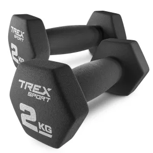 Гантелі неопренові TREX Sport TX-020VD 2x2кг (TX-020VD) - фото 