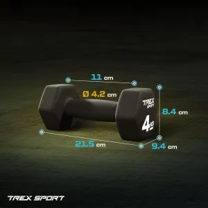 Гантелі неопренові TREX Sport TX-040VD 2x4кг - фото 112222