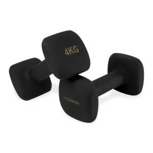 Гантелі вінілові Cornix Square 2 x 4 кг XR-0409 Black (XR-0409) - фото 112787